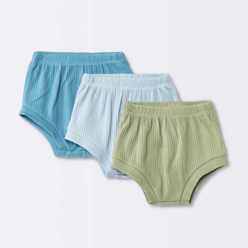 Baby 3pk Wide Ribbed Bloomers